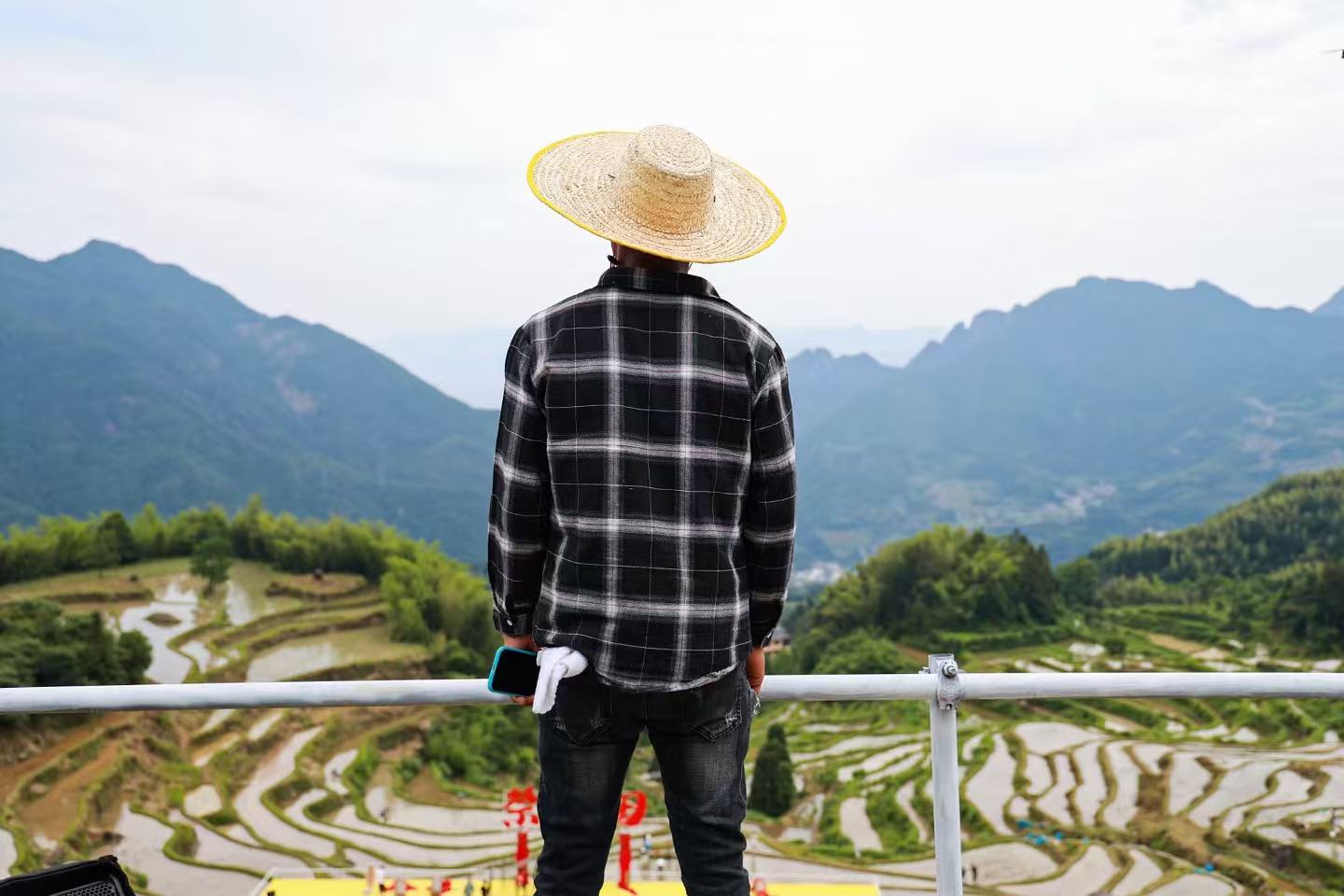 Enoch at a beautiful scenic area